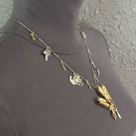 “Demeter: Goddess of the Harvest” Ceres Greek Mythology Handmade Necklace, Wheat - Picture 10 of 16